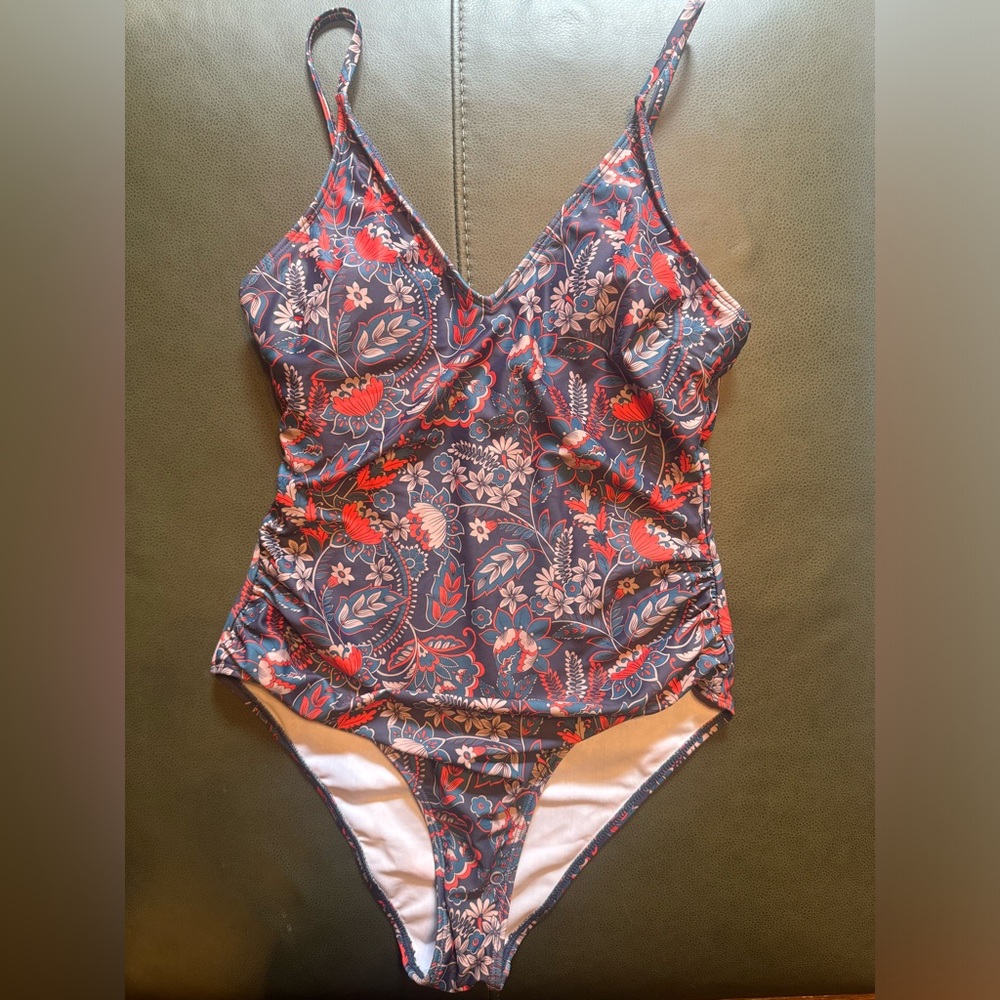 Cupshe Red and Blue Bodysuit One Piece, NWT, Size Small